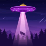 ufo, licht, vrouw